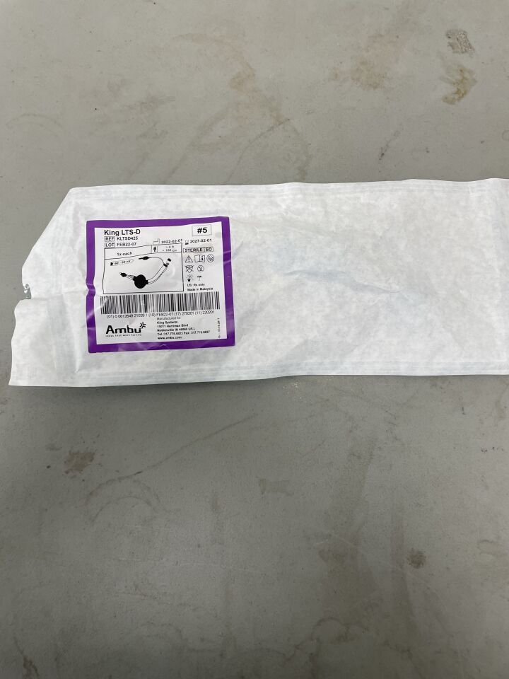 KLTSD425 - AMBU - King LTS-D Disposable Laryngeal Tube #5, (EA)