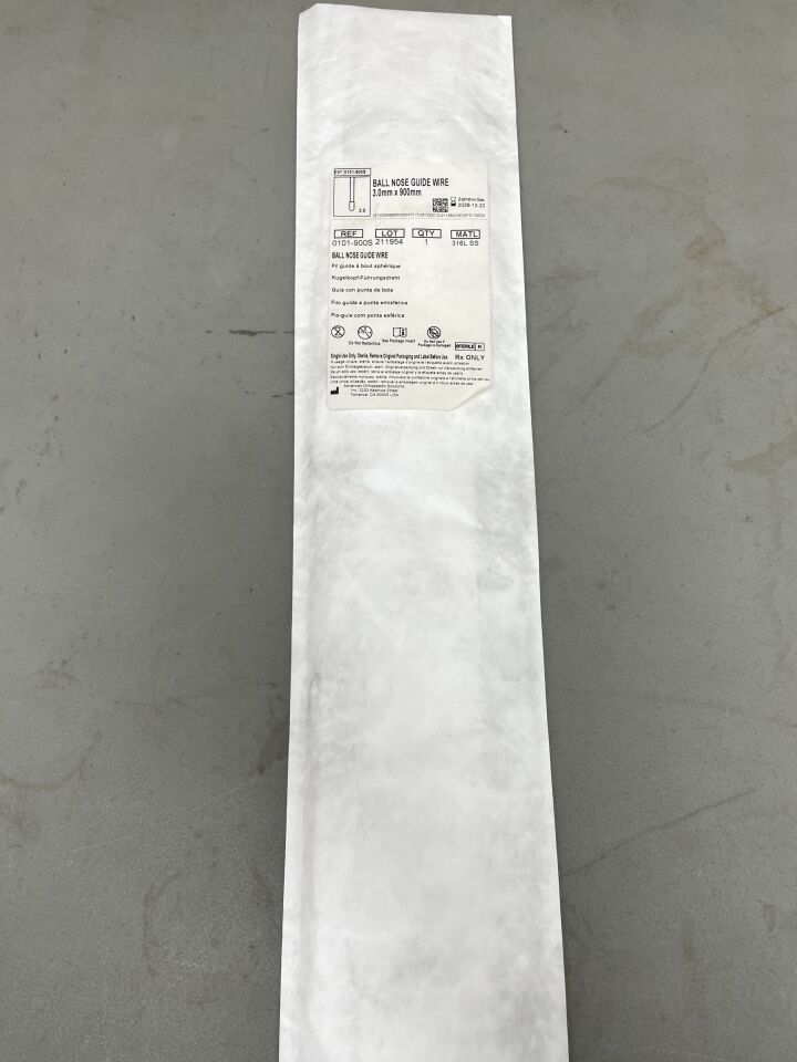 0101-900S - ADVANCED ORTHOPAEDIC SOLUTIONS - Ball Nose Guide Wire 3.0mm x 900mm, (EA)