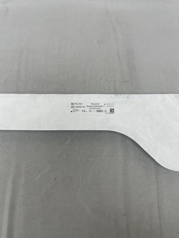 PL701 - AESCULAP - maryland adtec single use grasping forceps, complete instrument, (310 mm), diam. 5 mm, fenestrated, double action, (EA)