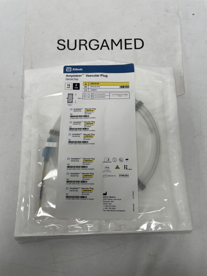 9-PLUG-016 - ABBOTT - Amplatzer Vascular Plug - 16mm x 8mm x 100cm, (EA)