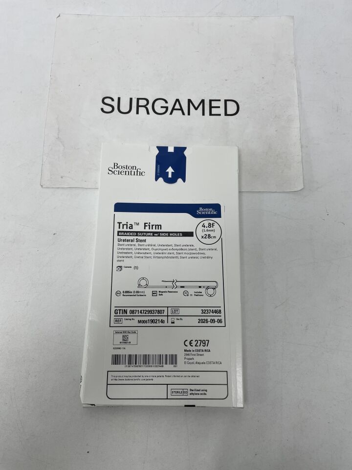 190214 - BOSTON SCIENTIFIC - Tria Firm Ureteral Stent with Side Holes - 4.8Fr x 28cm, (BX/1)