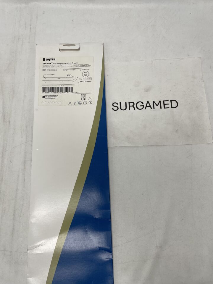 TF85-32-63-45 - BAYLIS MEDICAL - TorFlexTransseptal Guiding Sheath 8.5F X 0.032" X 63 cm Length, 45 ° Curve (L), (BX/1)