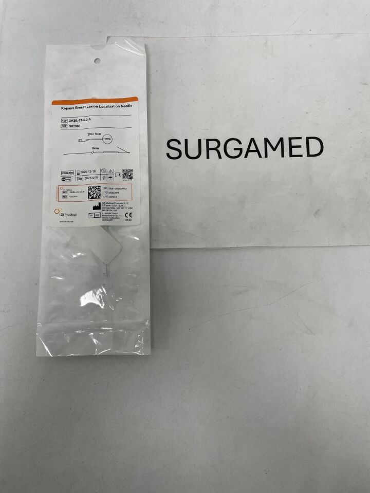 DKBL-21-5.0-A - IZI MEDICAL - Kopans Breast Lesion Localization Needle 21G x 5cm (G02900), (EA)
