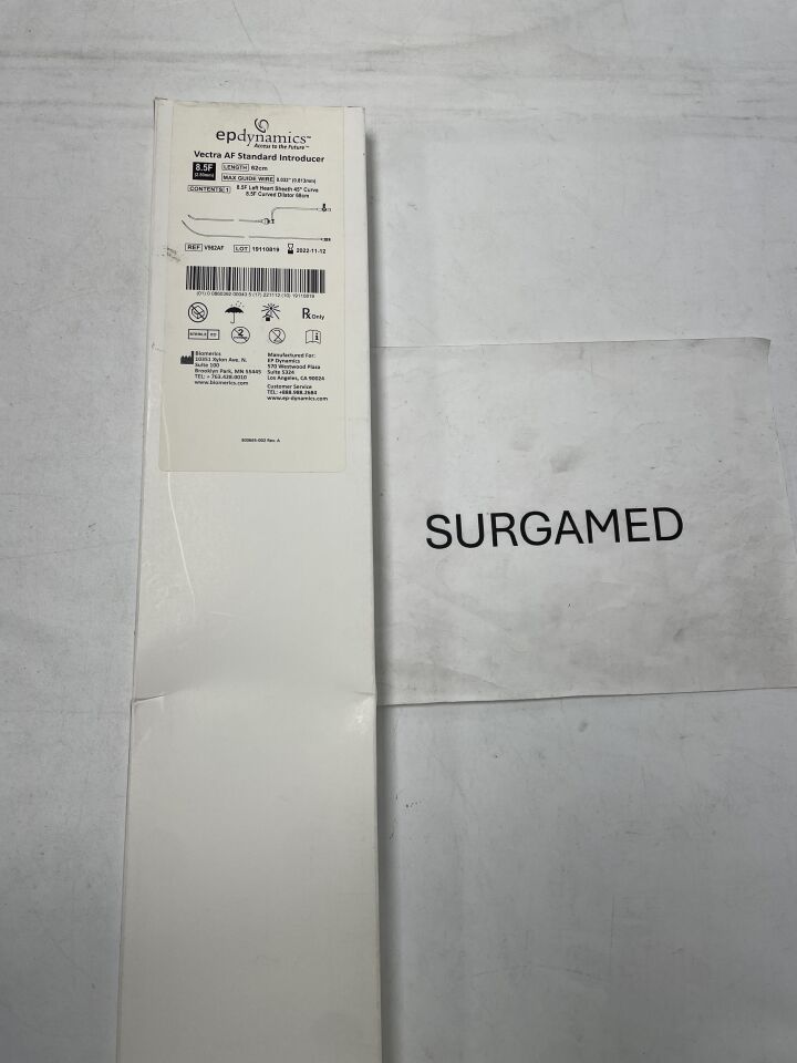 V562F - BIOMERICS - EP Dynamics Vectra AF Standard Introducer - 8.5F x 62cm (L), (BX/1)