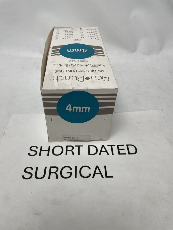 P425 - ACUDERM - Acu-Punch Biopsy Punch - 4mm, (BX/25)
