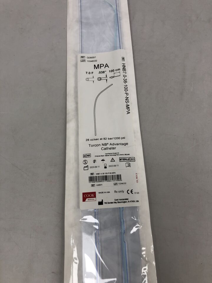 G08591 - COOK - Torcon NB Advantage Catheter MPA, 7.0F X 100cm, (EA)