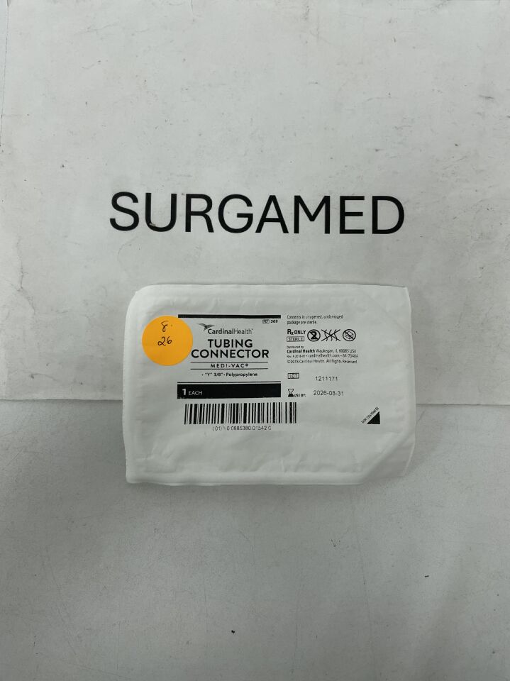 369 - CARDINAL HEALTH - Medi-Vac Plastic Tubing Connectors - 6-in-1 Y-Type Suction Tubing Connector, 3/8", (EA)