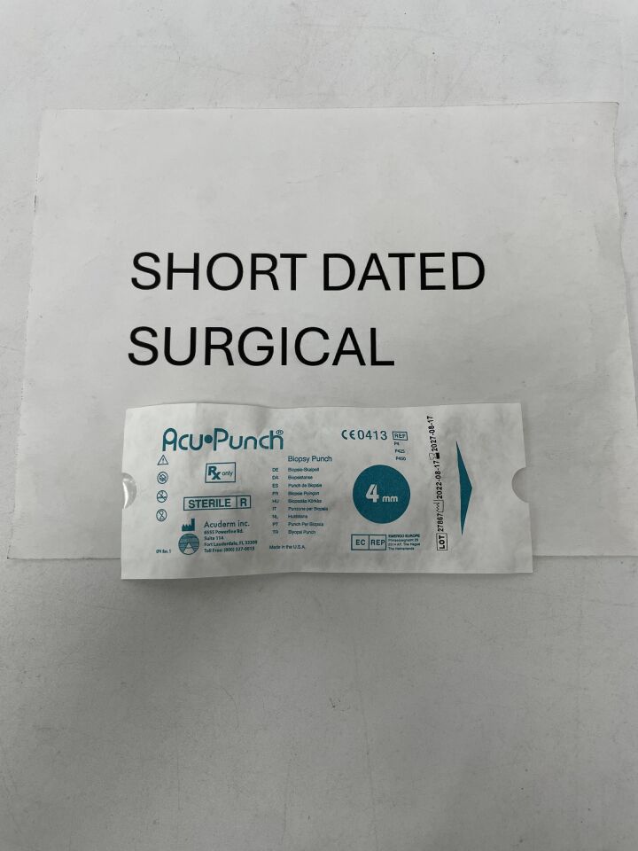 P4 - ACUDERM - Acu-Punch Biopsy Punch - 4mm, (EA)