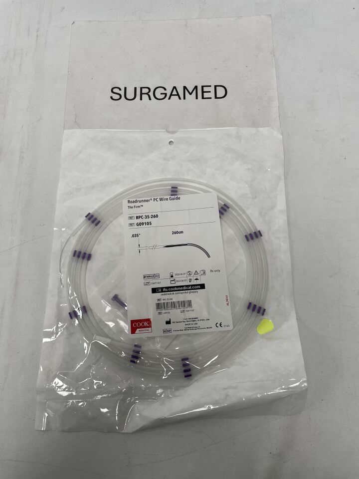 G09105 - COOK - Roadrunner PC Wire Guide - The Firm - .035" x 260cm, (EA)