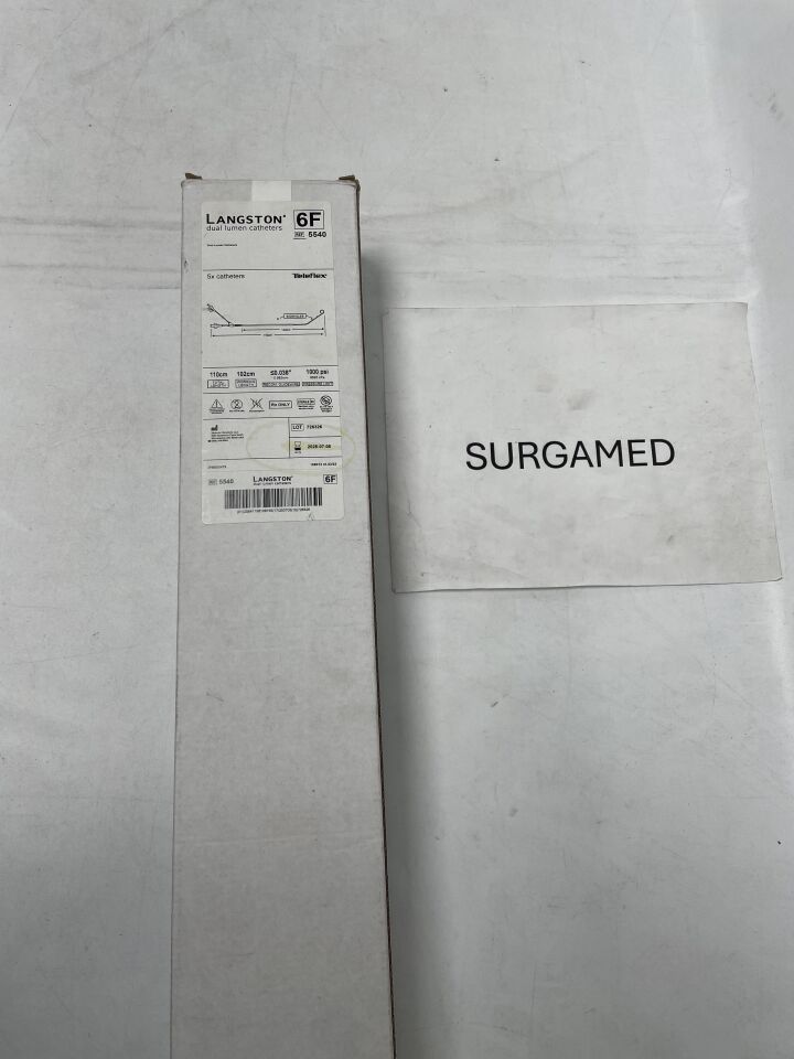 5540 - TELEFLEX - X-Ray Opaque Rubber W/Glass Connector Levin Duodenal Tube 18Fr 48In (L), (BX/5)