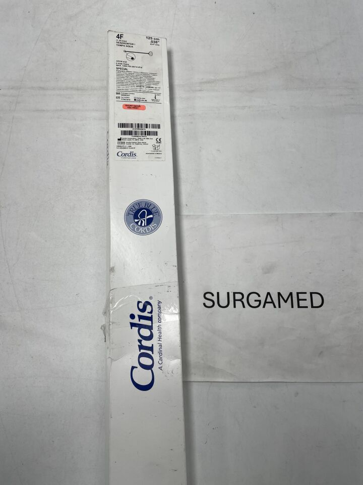 SRD6107 - CORDIS - Special Angiographic Catheter - Headhunter I Tempo Aqua - 4Fr x .038" x 125cm (L), (BX/1)