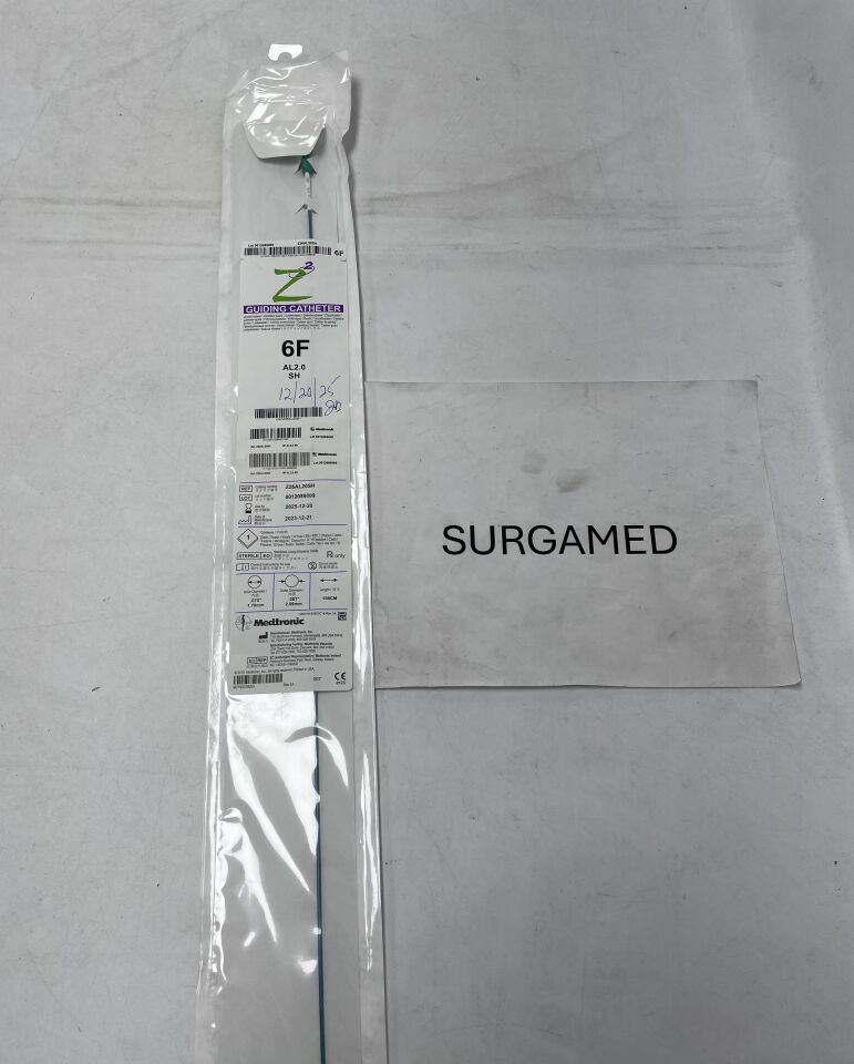 Z26AL20SH - MEDTRONIC - Z-2 Guiding Catheter - AL 2.0 SH - 6Fr x .070"-.081" x 100cm (L), (EA)