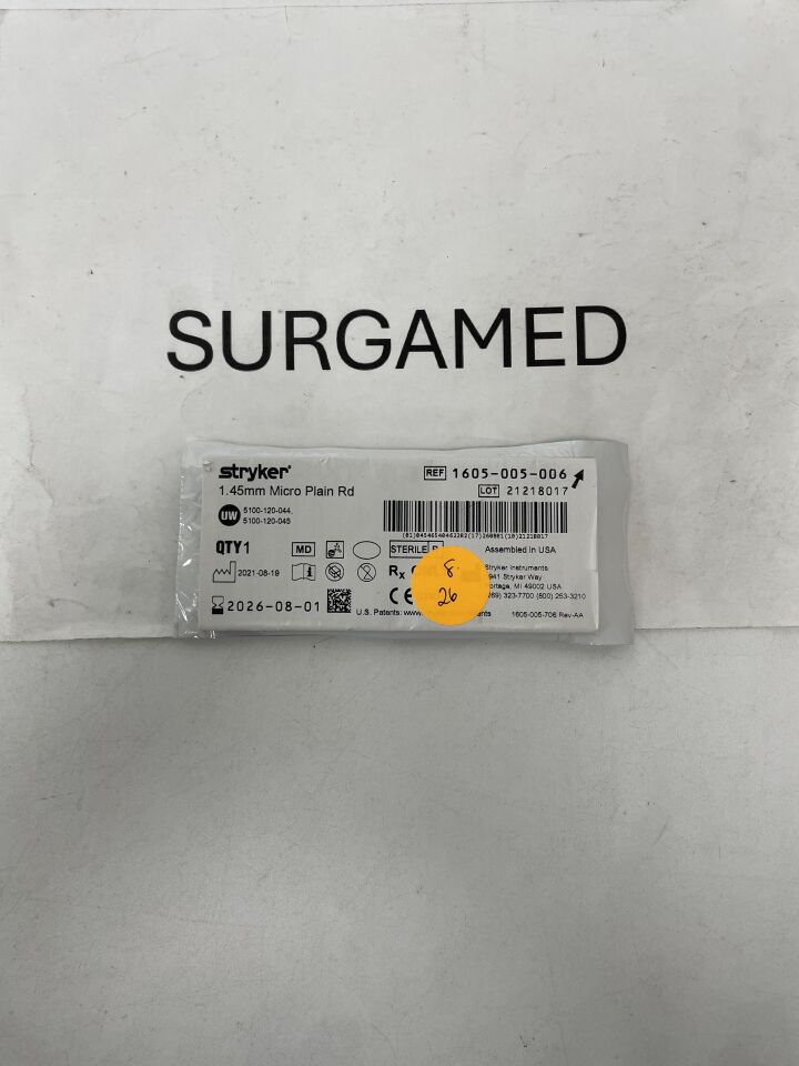 1605-005-006 - STRYKER - Round Diamond Burr, 1.5mm, (EA)