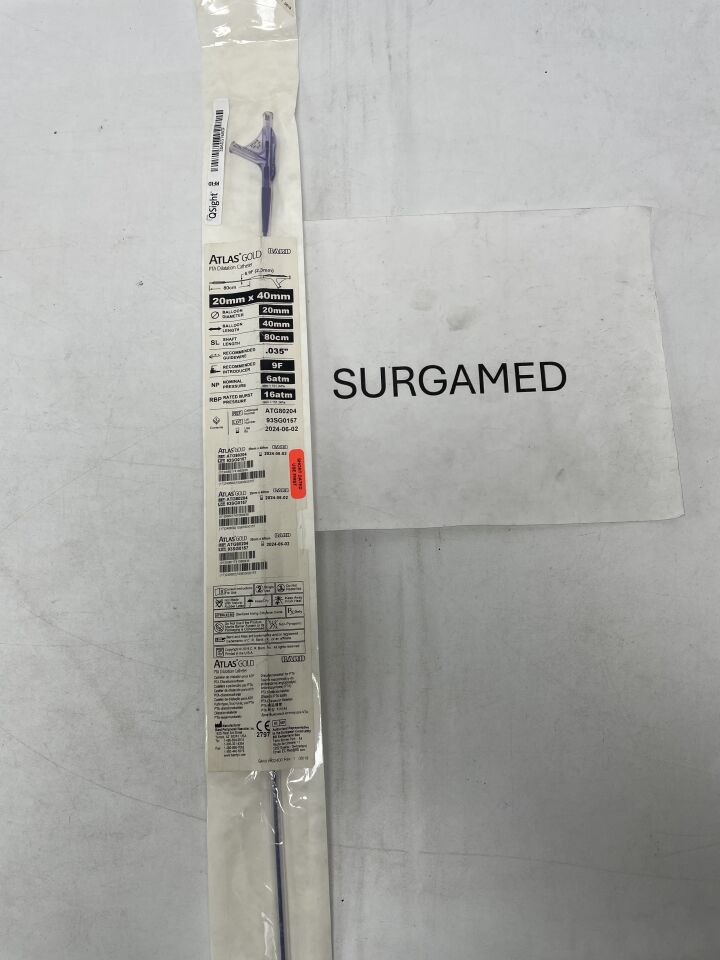 ATG80204 - BARD - Atlas Gold PTA Dilatation Catheter - 20mm x 40mm x 80cm (L), (EA)