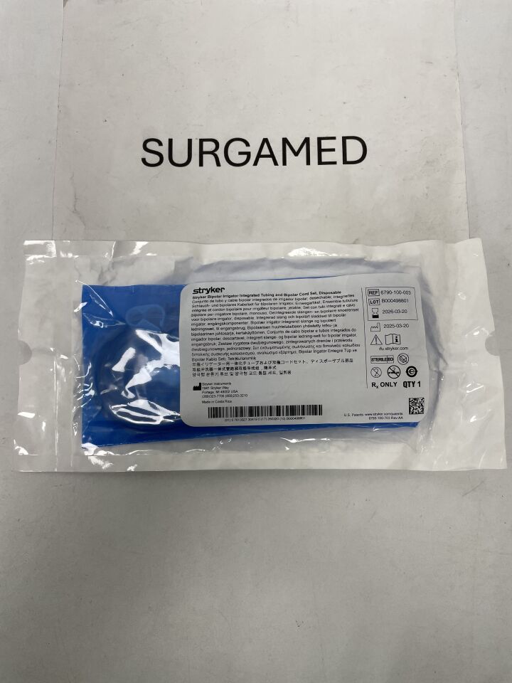 6790-100-003 - STRYKER - Bipolar Irrigator Integrated Tubing & Bipolar Cord Set, (EA)