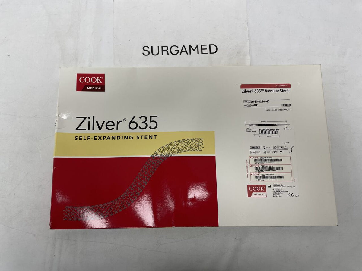 G43821 - COOK - Zilver 635 Vascular Self-Expanding Stent - 6mm x 40mm x 125cm, (BX/1)