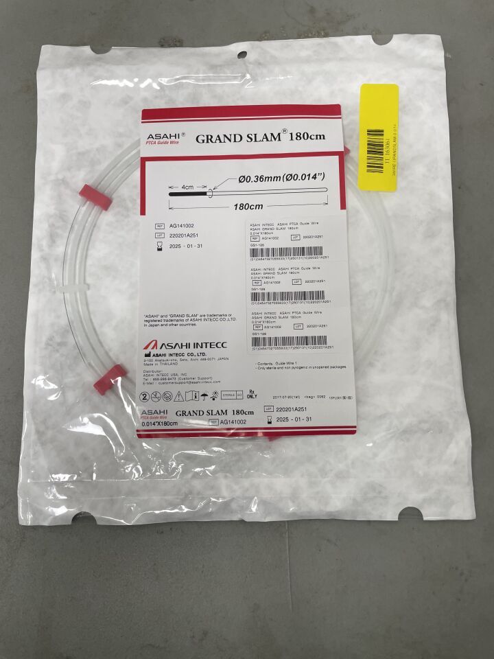AG141002 - ASAHI - GRAND SLAM PTCA Guide Wire - .014" x 180cm, (EA)