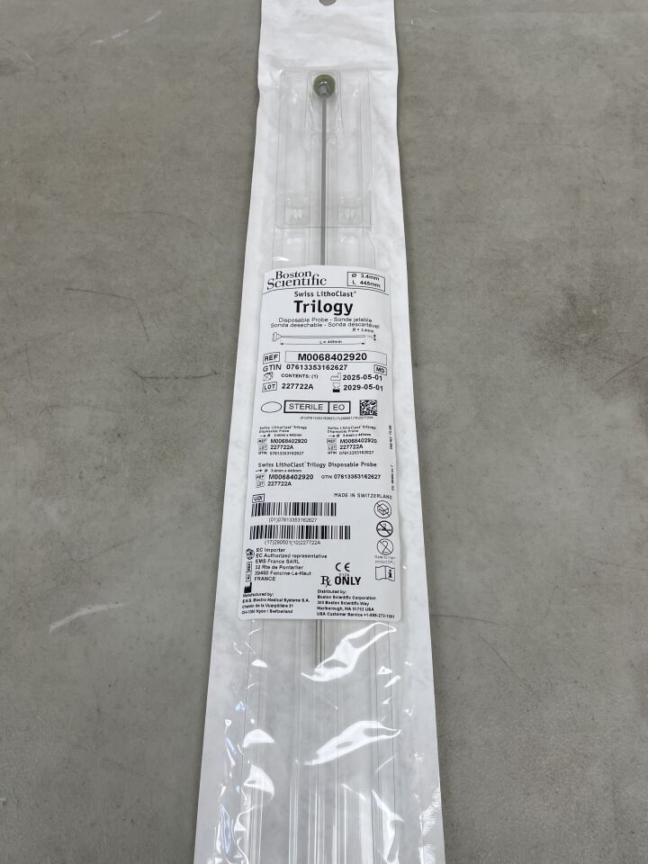 840292 - BOSTON SCIENTIFIC - Swiss LithoClast Trilogy Disposable Probe - 3.4 x 445mm | Full catalog ref: M0068402920 | Short ref: 840292, (EA)