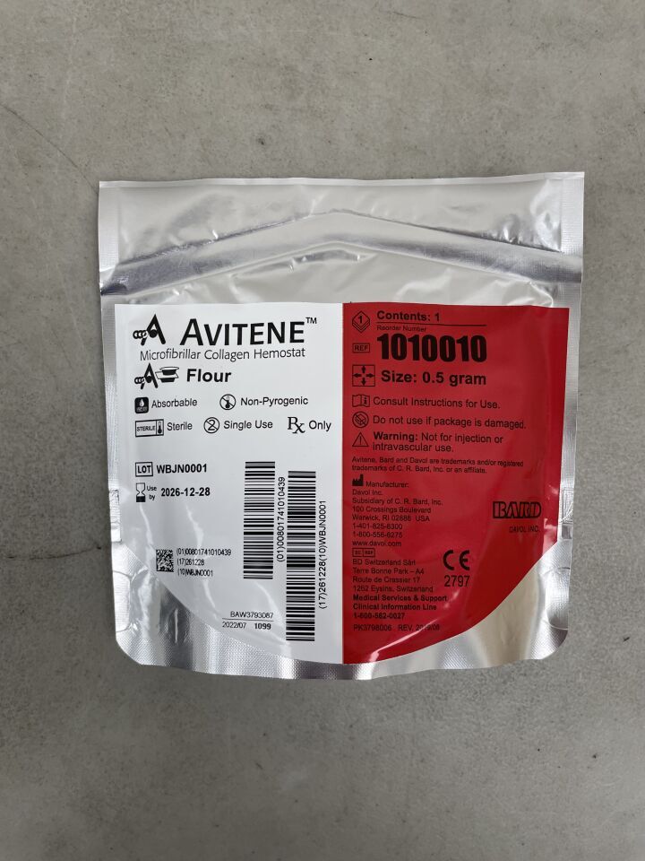 1010010 - BARD - Avitene Microfibrillar Collagen Hemostat Flour 0.5g, (EA)