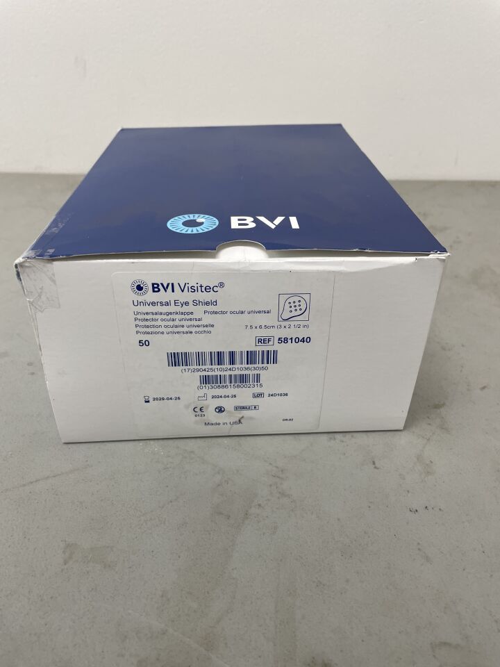 581040 - BVI - Universal Eye Shield 7.5cm x 6.5cm, (BX/50)