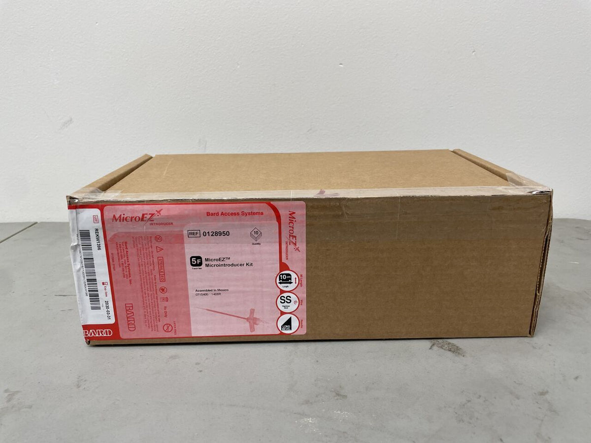 0128950 - BARD - MicroEZ 5F x 10cm Microintroducer Kit, 35cm SS Guidewire, Long Bevel, (BX/10)