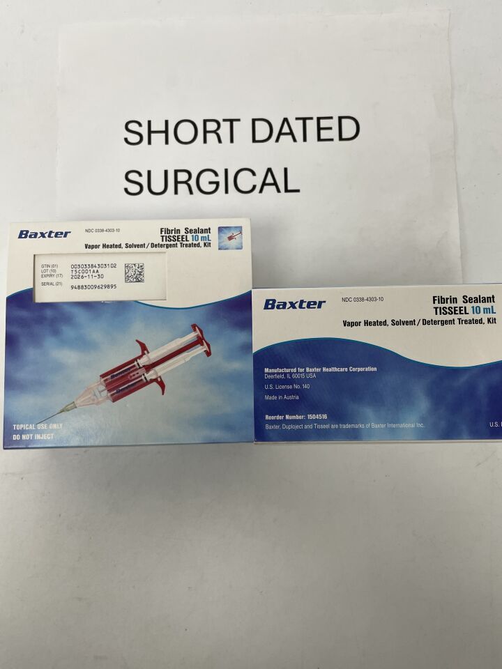 1504516 - BAXTER - Tisseel Fibrin Sealant with Duploject System 10ml, (BX/1)