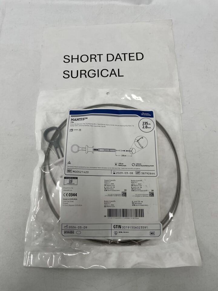 2142 - BOSTON SCIENTIFIC - MANTIS Clip - For Defect Closure in GI Tract - 235cm x 2.8mm, (EA)