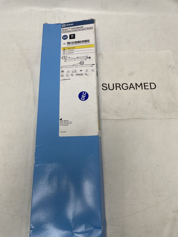 LSN25501 - ABBOTT - Aveir Hydrophilic-Coated Introducer Sheath - 25Fr x 50cm (L), (BX/1)