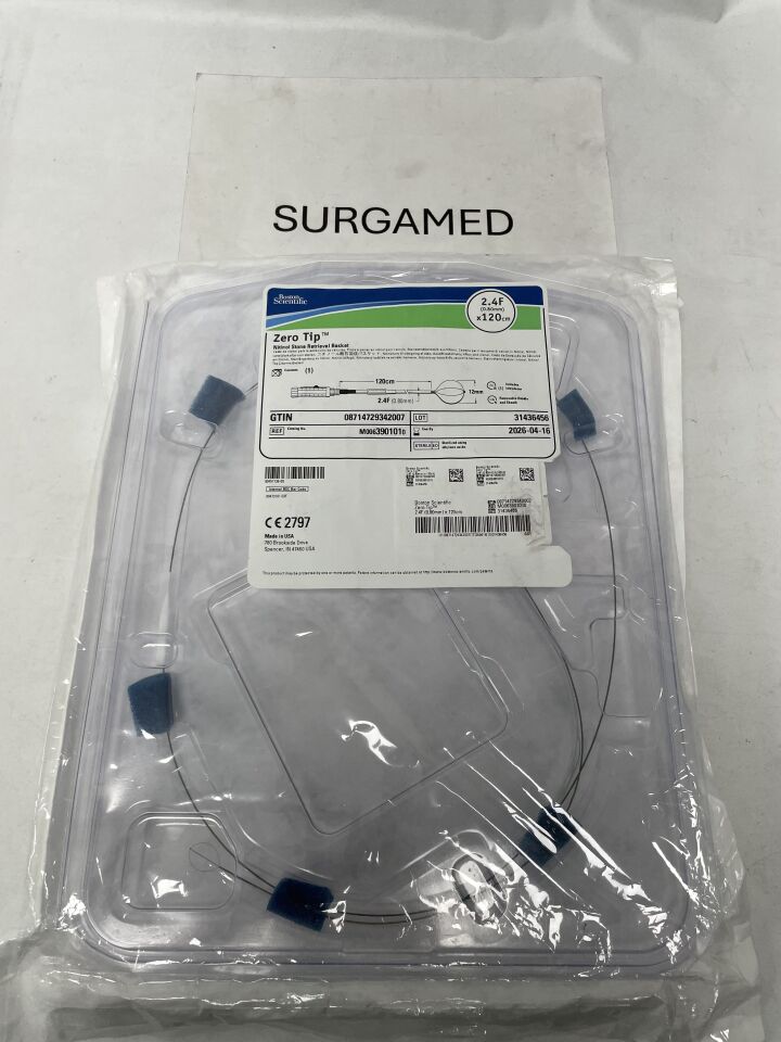 390101 - BOSTON SCIENTIFIC - Zero Tip Nitinol Stone Retrieval Basket - 2.4Fr x 120cm, (EA)