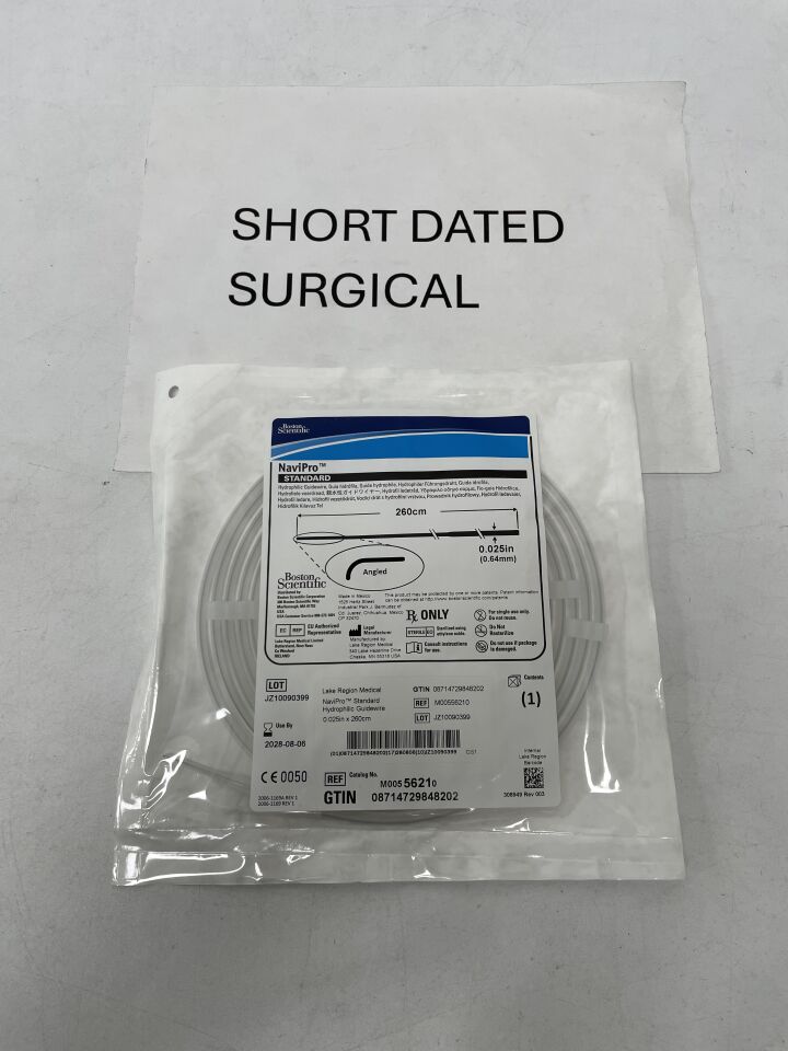 5621 - BOSTON SCIENTIFIC - NaviPro Hydrophilic Guidewire - Standard, Angled - .025" x 260cm, (EA)