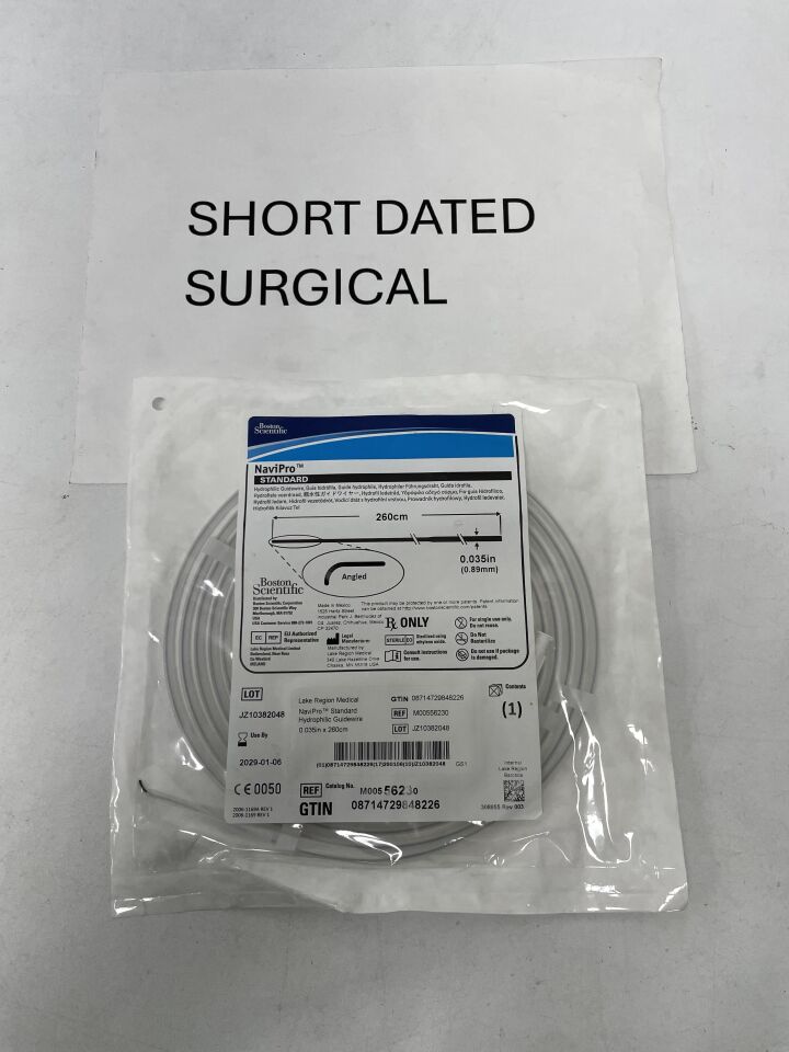 5623 - BOSTON SCIENTIFIC - NaviPro Hydrophilic Guidewire - Standard, Angled - .035" x 260cm, (EA)