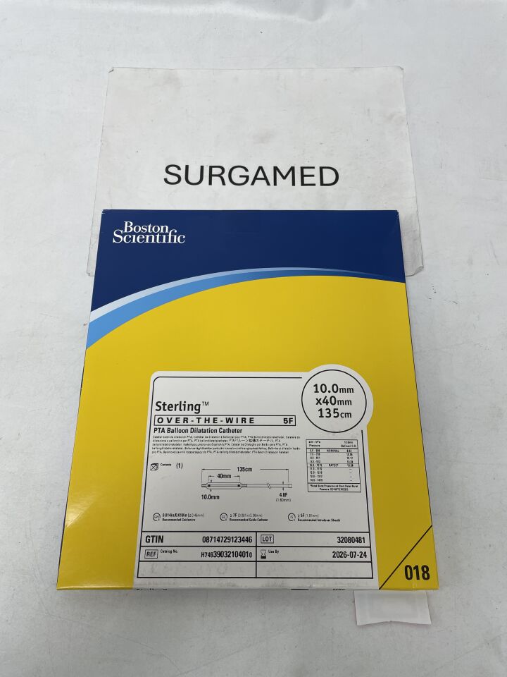 3903210401 - BOSTON SCIENTIFIC - Sterling OTW PTA Balloon Dilatation Catheter - 10.0mm x 40mm x 135cm, (BX/1)