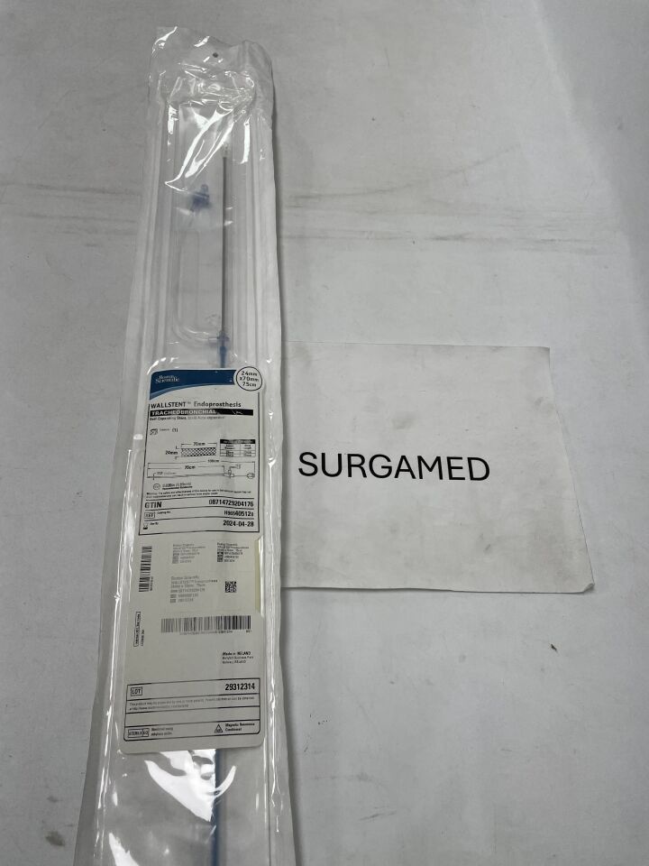 40512 - BOSTON SCIENTIFIC - WALLSTENT Endoprosthesis Self-Expanding Stent - Tracheobronchial - 24mm x 70mm x 75cm (L), (EA)