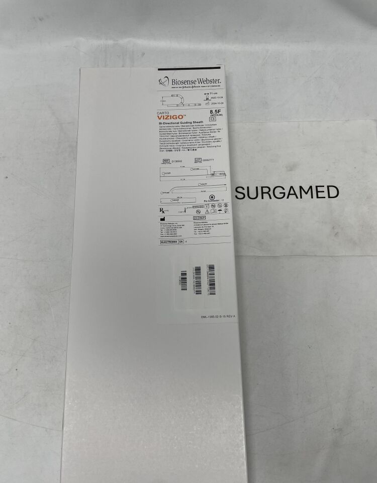 D138502 - BIOSENSE WEBSTER - CARTO VIZIGO Bi-Directional Guiding Sheath - Medium - 8.5Fr x 71cm x 2.2cm (L), (BX/1)