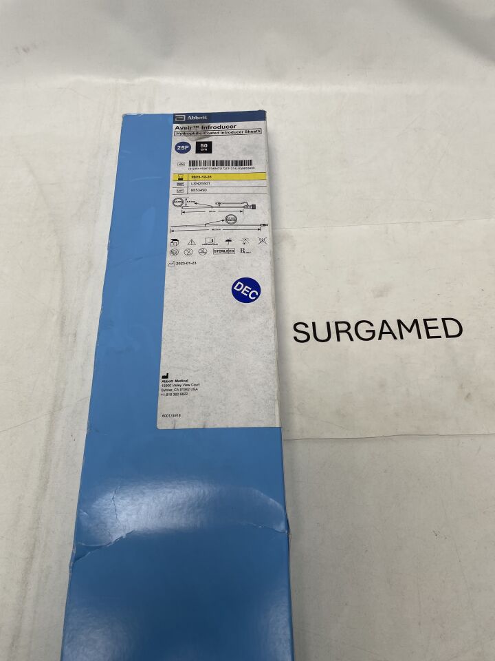 LSN25501 - ABBOTT - Aveir Hydrophilic-Coated Introducer Sheath - 25Fr x 50cm (L), (BX/1)