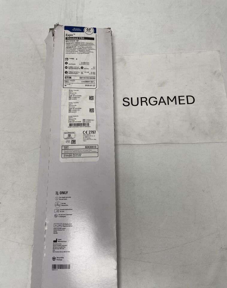 08641301 - BOSTON SCIENTIFIC - Expo Angiographic Catheter - Standard FR4 - Multipack 145 Degree - 6Fr (L), (BX/5)