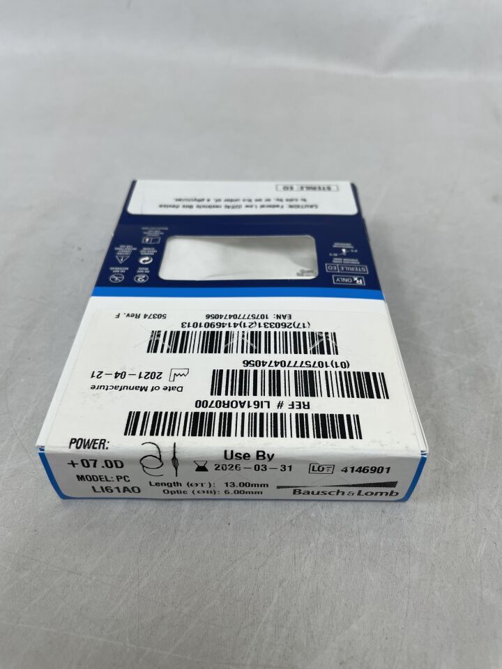 LI61AOR0700 - BAUSCH & LOMB - SofPort IOL Advanced Optics Aspheric Lens, +7.0D, (BX/1)