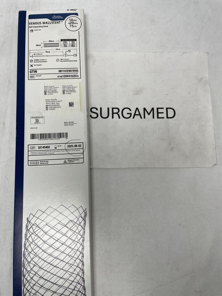 1204416207 - BOSTON SCIENTIFIC - VENOUS WALLSTENT Self-Expanding Stent - 16mm x 20mm x 75cm (L), (BX/1)
