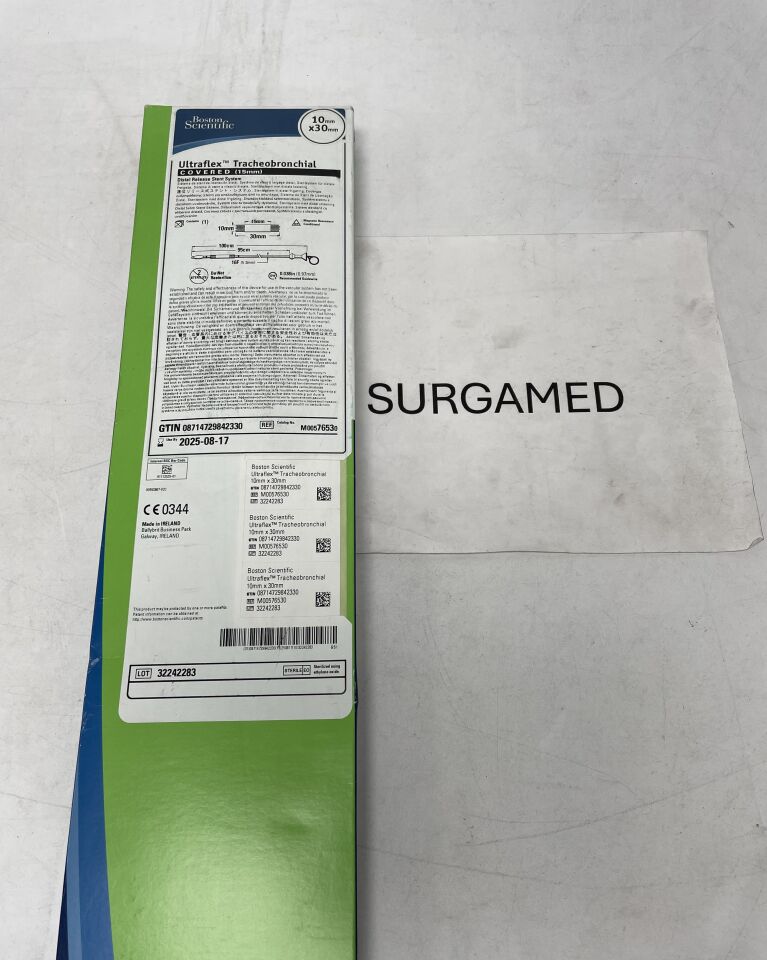 7653 - BOSTON SCIENTIFIC - Ultraflex Tracheobronchial Covered Distal Release Stent System - 10mm x 30mm (L), (BX/1)