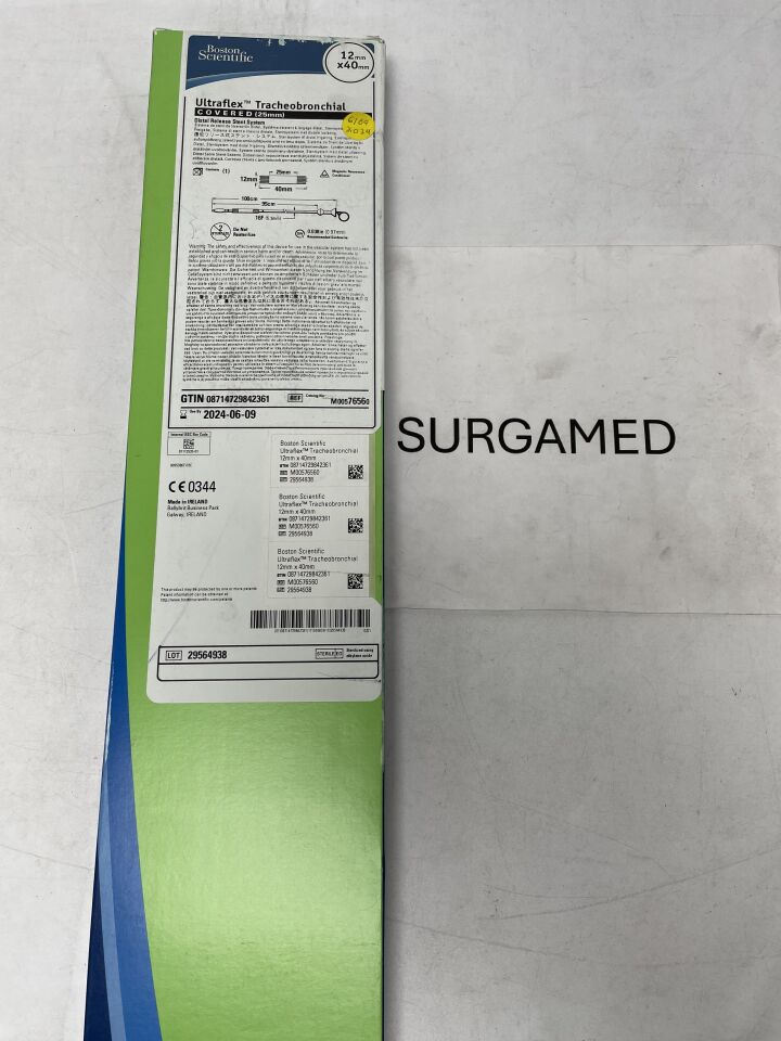 7656 - BOSTON SCIENTIFIC - Ultraflex Tracheobronchial Covered Distal Release Stent System - 12mm x 40mm (L), (BX/1)