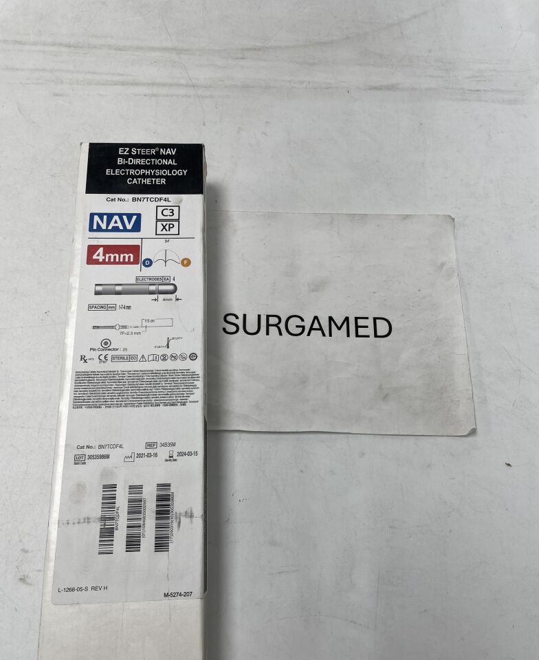 BN7TCDF4L - BIOSENSE WEBSTER - EZ STEER NAV Bi-Directional Electrophysiology Catheter - 1-7-4mm - D-F Curve - 7Fr x 115cm (L), (BX/1)
