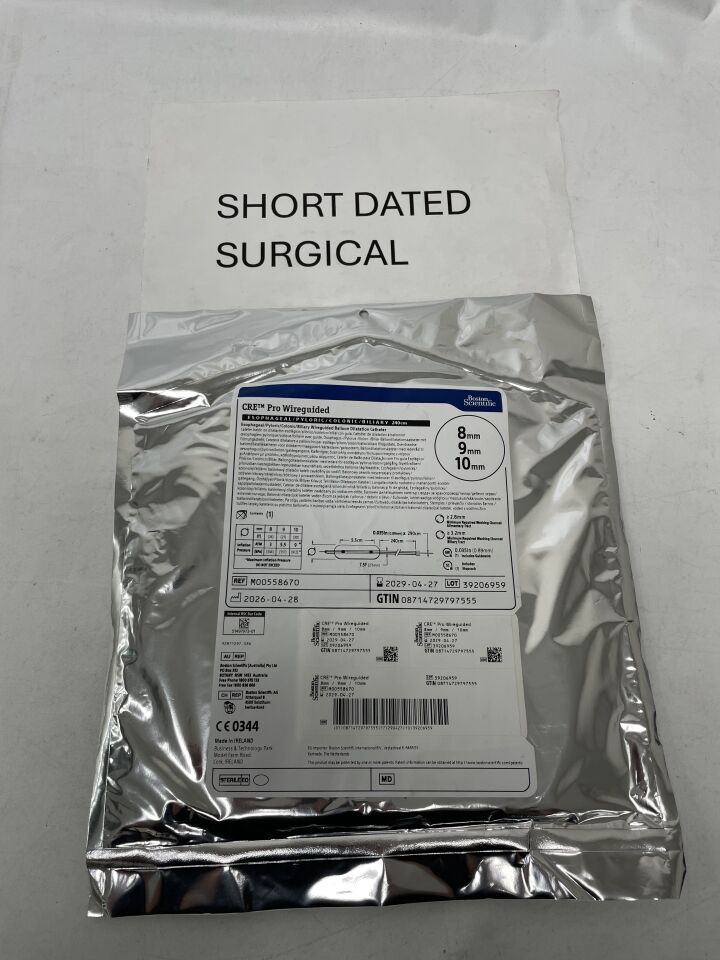 5867 - BOSTON SCIENTIFIC - CRE PRO Wireguided Balloon Dilatation Catheter - Esophageal/Pyloric/Colonic/Biliary - 8mm x 9mm x 10mm, (EA)