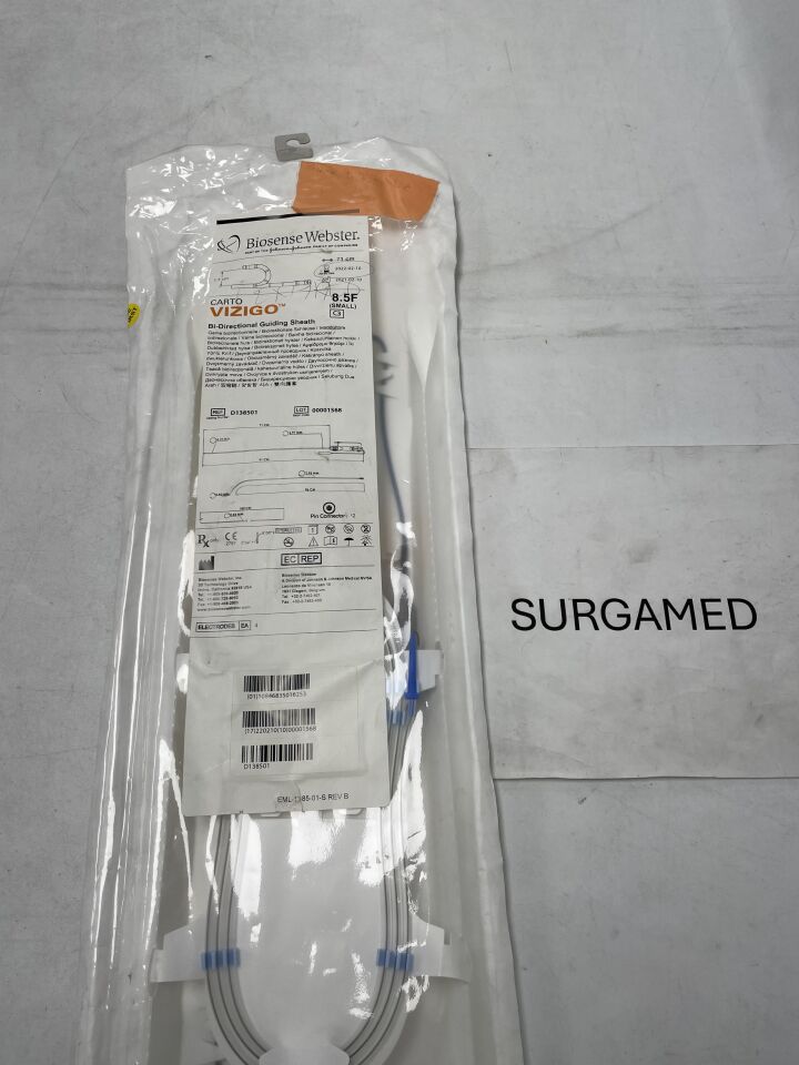 D138501 - BIOSENSE WEBSTER - CARTO VIZIGO Bi-Directional Guiding Sheath - Small - 8.5Fr x 71cm x 1.7cm (L), (EA)
