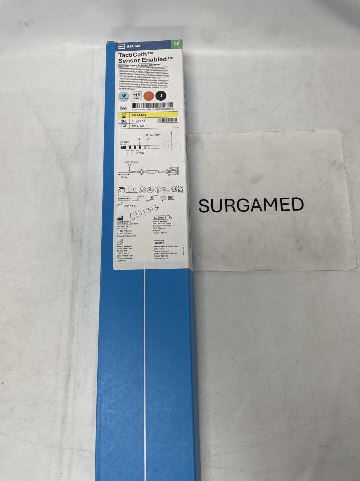 A-TCSE-FJ - ABBOTT - TactiCath Sensor Enabled Contact Force Ablation Catheter - 2-2-2mm - F-J Curve - 8Fr x 115cm (L), (BX/1)