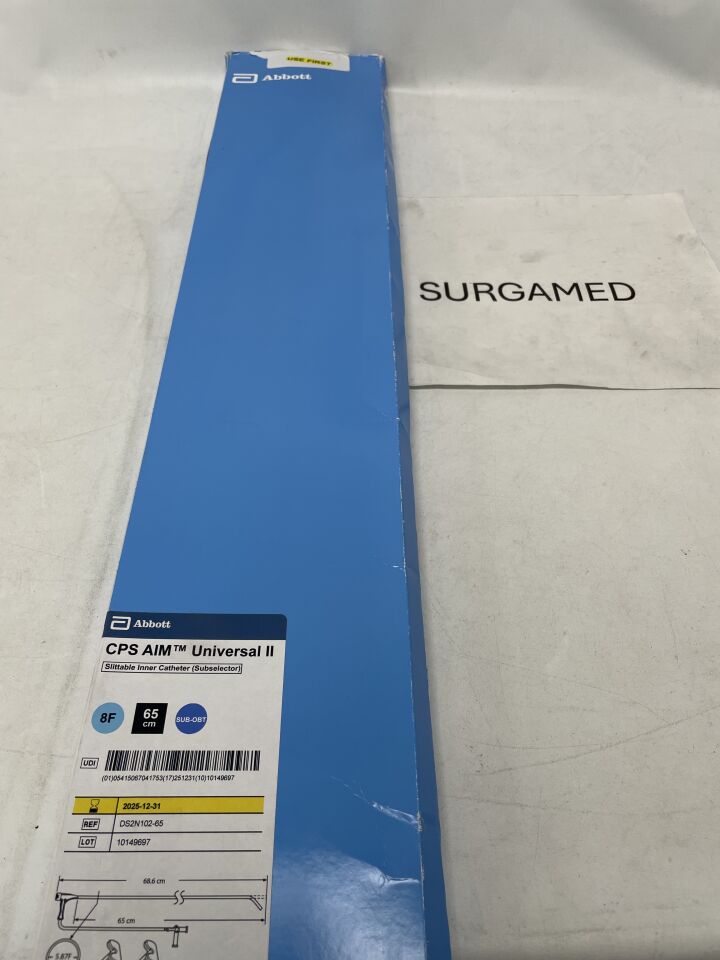 DS2N102-65 - ABBOTT - CPS AIM Universal Slittable Inner Catheter (Subselector) - SUB-OBT - 8Fr x 65cm (L), (BX/1)