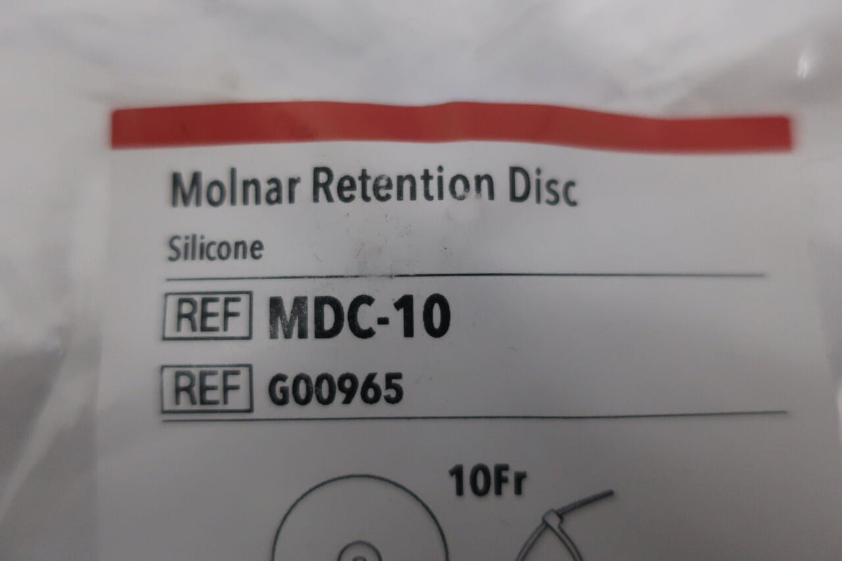 G00965 - COOK - Molnar Retention Disc, 10Fr, Silicone - UOM EA - expiration 2028-02-01, (EA)