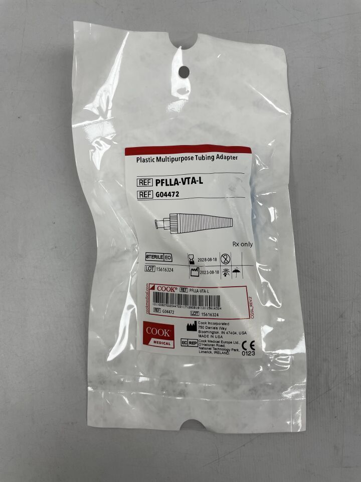 G04472 - COOK - Plastic Multipurpose Tubing Adapter - UOM EA - expiration 2028-08-18, (EA)