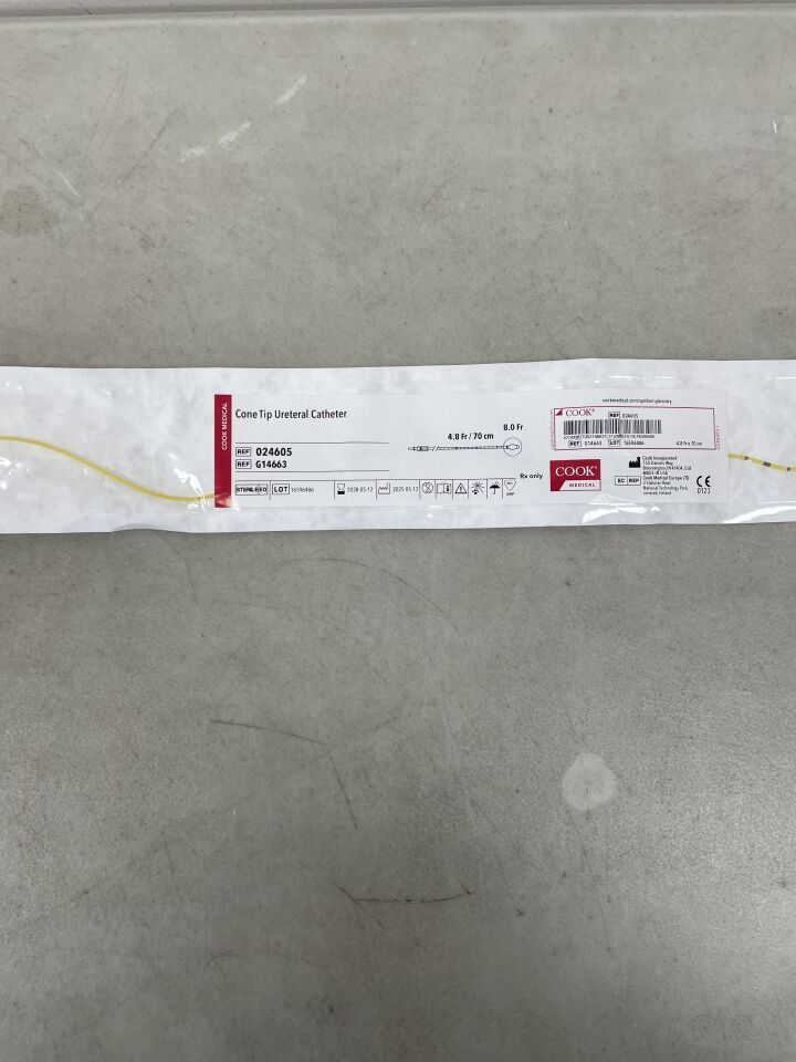 G14663 - COOK - Cone Tip Ureteral Catheter 4.8F x 70cm - UOM EA - expiration 2028-05-12, (EA)