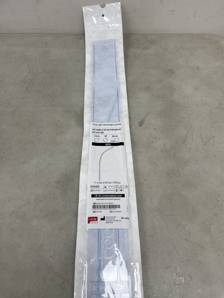 G47108 - COOK - Torcon NB Advantage Catheter - 5Fr x 65cm - UOM EA - expiration 2028-04-29, (EA)