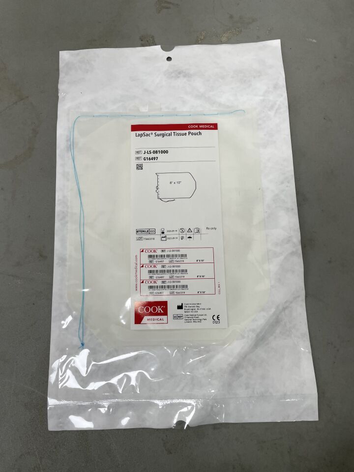 G16497 - COOK - LapSac Surgical Tissue Pouch 8" x 10", 1500ml - UOM EA - expiration 2026-09-19, (EA)